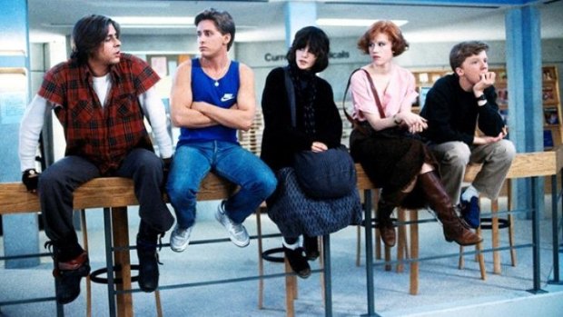 The Club, from left, Judd Nelson, Emilio Estevez, Ally Sheedy, Molly Ringwald and Anthony Michael Hall.