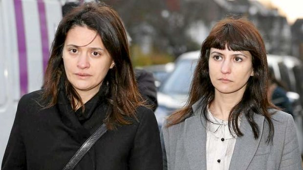 Sisters Elisabetta and Francesca Grillo on their way to court earlier this month.