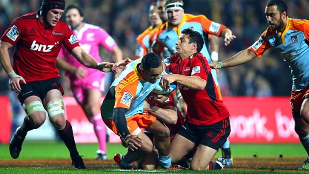 Poor showing: Dan Carter was off the pace at Waikato Stadium.