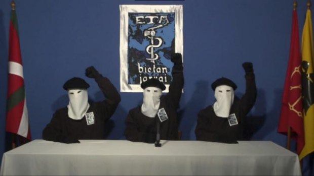 Three members of Basque separatist group ETA announce a "definitive end" to armed struggle in 2011. Last week the group said it had dismantled its operational structures.