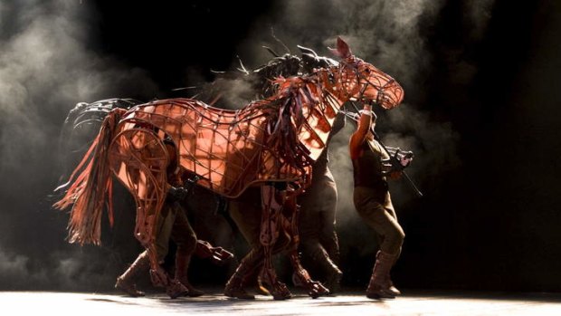 Moving: Joey, the horse created by puppet company Handspring for <i>War Horse</i>.