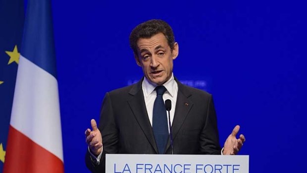 Conceded defeat ... Nicolas Sarkozy.