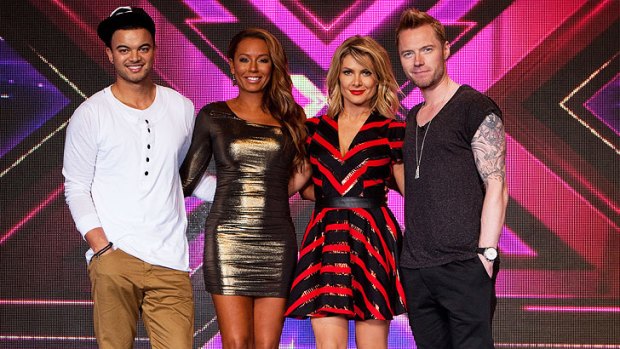 <i>The X Factor</i> judges Guy Sebastian, Mel B, Natalie Bassingthwaighte and Ronan Keating.