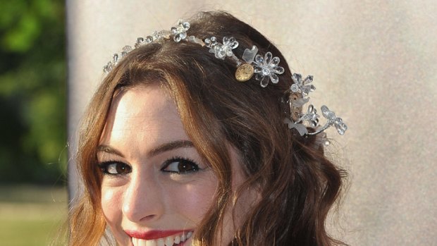As she was ... Anne Hathaway attends the White Fairy Tale Love Ball last year.