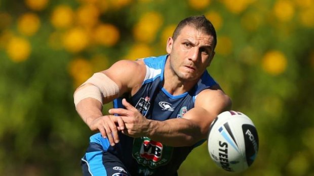 Loud and proud: NSW hooker Robbie Farah wants the Blues' halves to be vocal on Wednesday night.