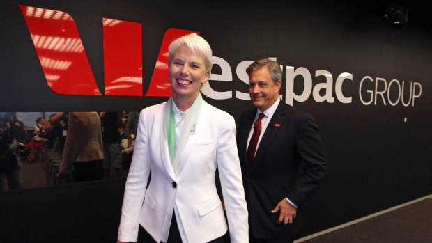 Passing the baton: Outgoing Westpac chief executive Gail Kelly and her successor Brian Hartzer.