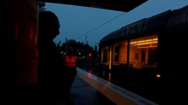 Early morning scenes at Dulwich Hill station.