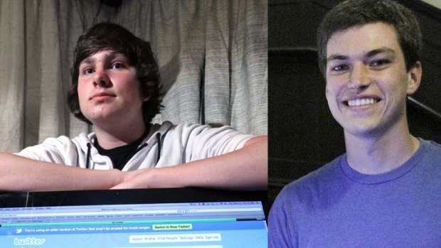 At odds ...  Adorian Deck, 17,  and Emerson Spartz, 24.