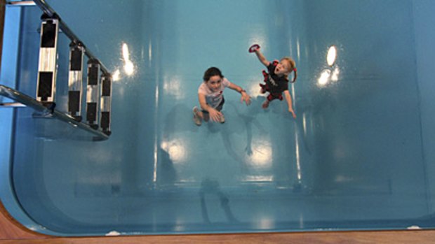 "Swimming Pool" is an interactive installation by artist leandro Erlich.