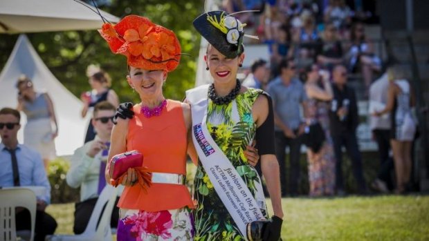 Mother and daughter runner up and winner of Canberra's Fashion's in the Field, Deb and Viviana Parish of Bywong.