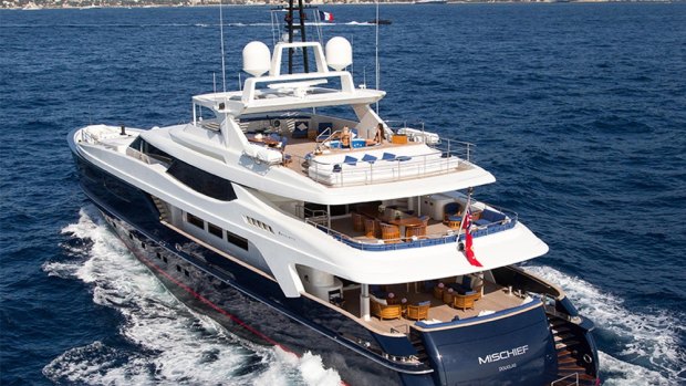 Mischief superyacht owned by Sydney man Ian Malouf.