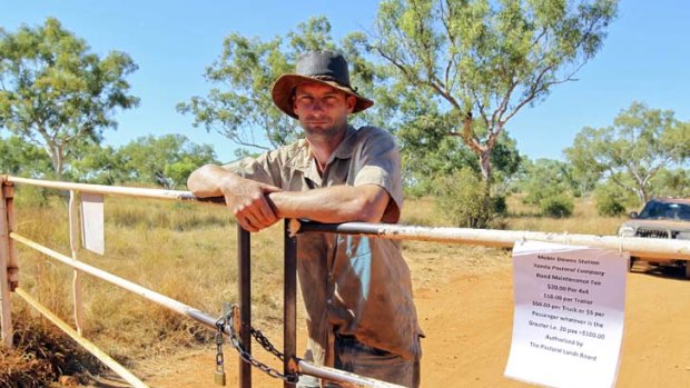 Between a dirt road and a magic place &#8230; station hand Steve Stirling collects tolls for access to the Bungle Bungles on the only road that leads to the range.