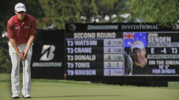 Shooting the breeze: Queenslander John Senden is counting on the weather to boost his chances in the Bridgestone International.