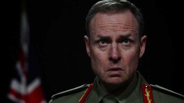 Steely stare: Chief of Army, Lieutenant General David Morrison.