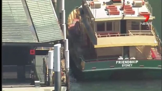 Police evacuated Circular Quay after reports of a suspicious package on this ferry. 