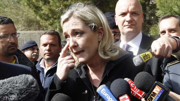 In a bind ... Marine Le Pen has been attempting to tone down the radical image of her party.