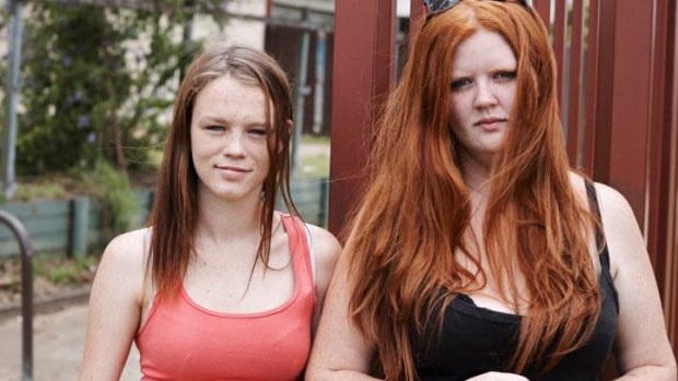 Troubled teen Bailey and single mum Erin from Struggle Street.