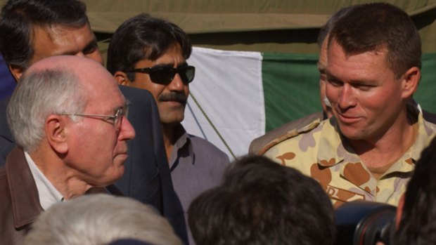 John Howard and Andrew Bird in Afghanistan in 2005.