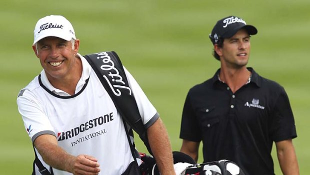 Steve Williams (left), caddie for Australia's Adam Scott at the WGC Bridgestone Invitational PGA golf tournament in Ohio.