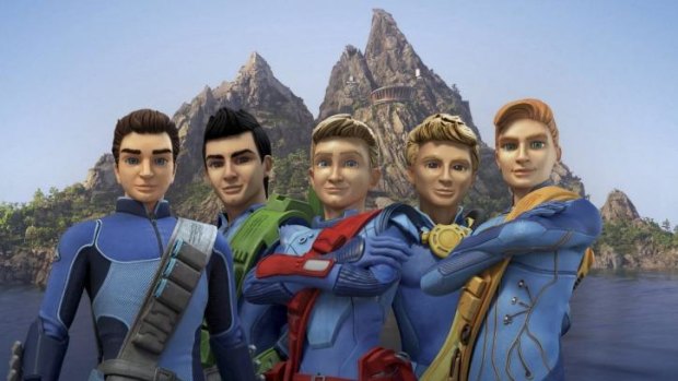 The new look <i>Thunderbirds</i>. Once marionettes the characters are now animations.