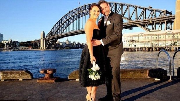 Lachlan and his 'wife' Clare on <i>Married at First Sight</i>. 