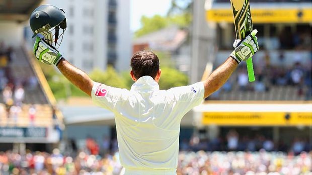 Ricky Ponting of Australia acknowledges the crowd after he was dimissed.
