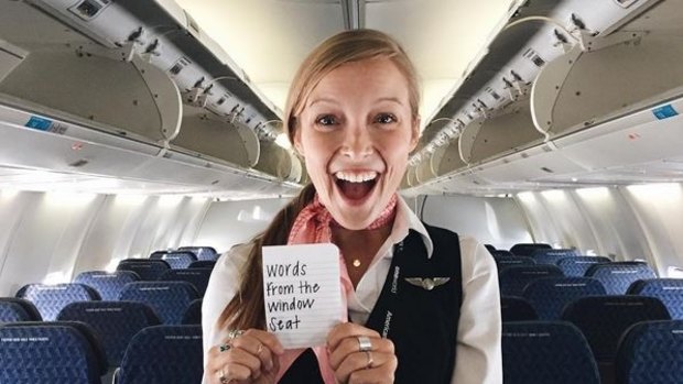 Taylor Tippett is the flight attendant behind the famous Words From the Window Seat social project.