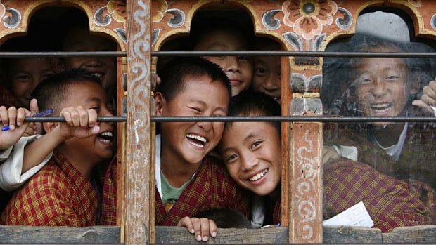 Children at school in Thimphu.