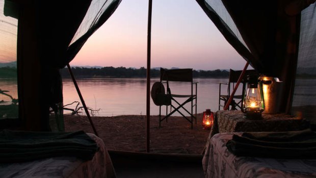 River view from a tent.