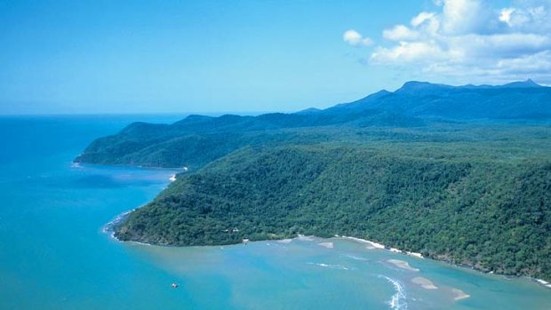 Haven ... Cape Tribulation from the air.