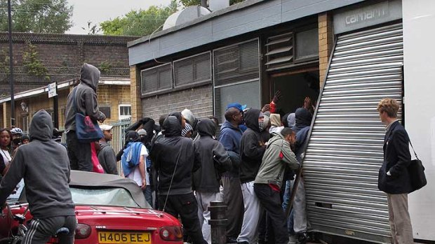 Looting in Hackney during the UK riots last month.