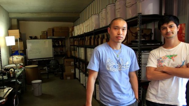 Out of the bag ... Tea Craft's Tjok Gde Kerthyasa and Arthur Tong buy direct from the source.