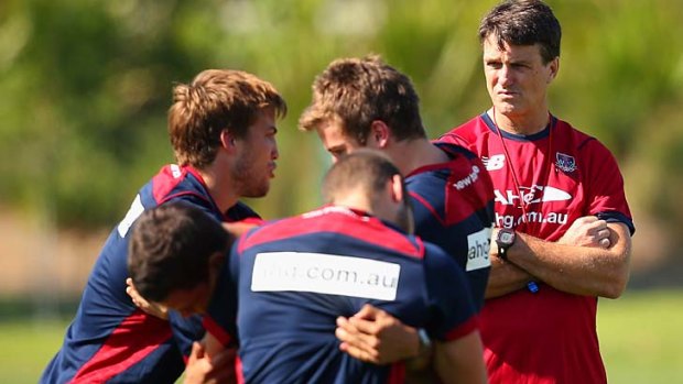 Defensive focus: Paul Roos watches training.