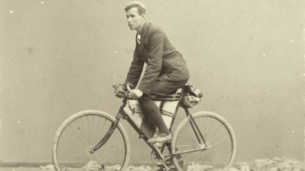 Arthur Richardson, the first person to ride a bicycle around Australia, 1897.