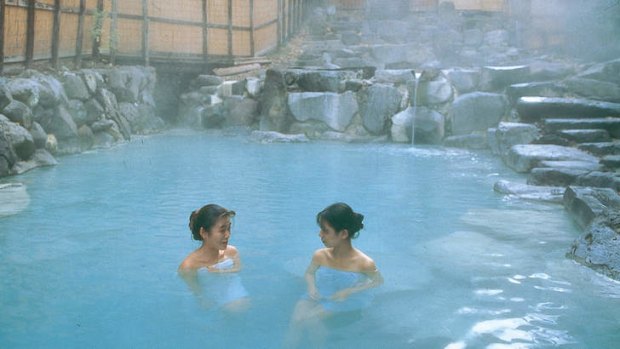 Immersive: women unwind in hot springs at Zao Onsen