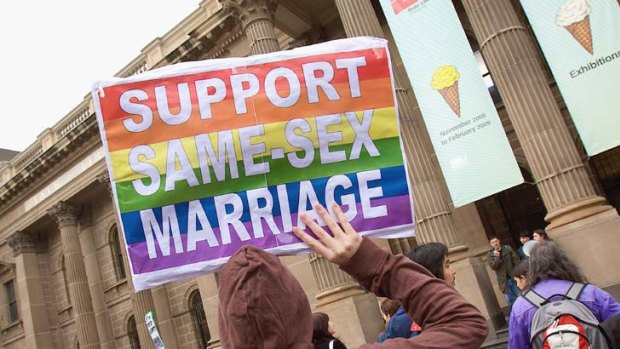 Divisive issue ... Australians don't want to rush into allowing same-sex marriage.