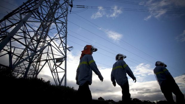 Workers at the Alcoa plant at Point Henry in Geelong.