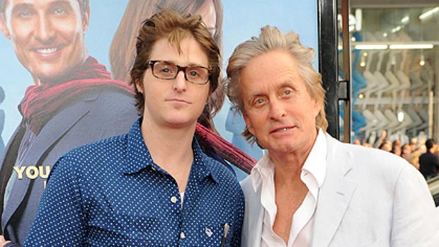 Hollywood royalty ... Michael Douglas with his son Cameron.