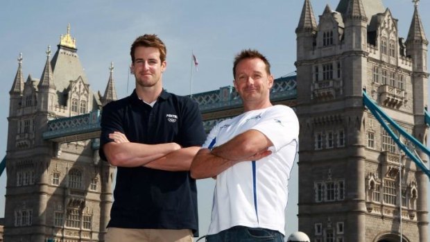 James Magnussen with his then coach Brant Best before the London Olympics.