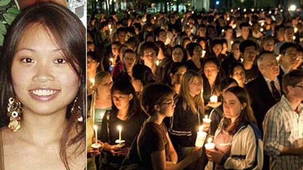 Murder mystery ... Yale students have held a candlelight vigil for Annie Le.