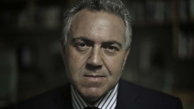Treasurer Joe Hockey in his Parliament House office in Canberra.
