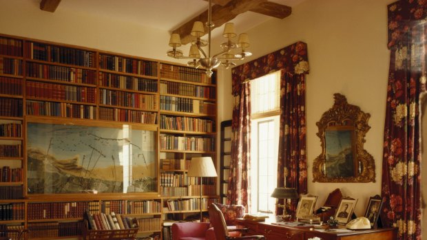 The library at Chartwell, the home of Churchill from 1924. 