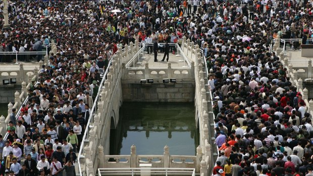 Tiananmen Square in Beijing during Golden Week.