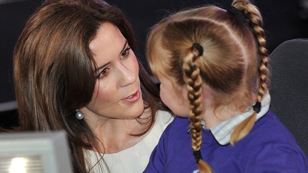 Wash-out  ... Princess Mary attends a function in Broadmeadows.