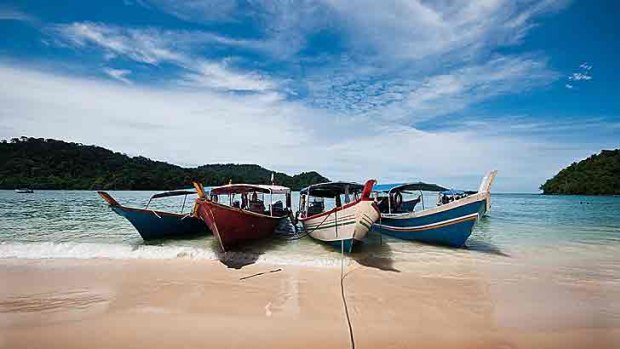 Andaman daze ... beached boats on Langkawi.