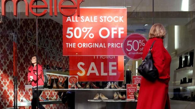 Down, down, down ... heavy discounts are being used to entice shoppers.