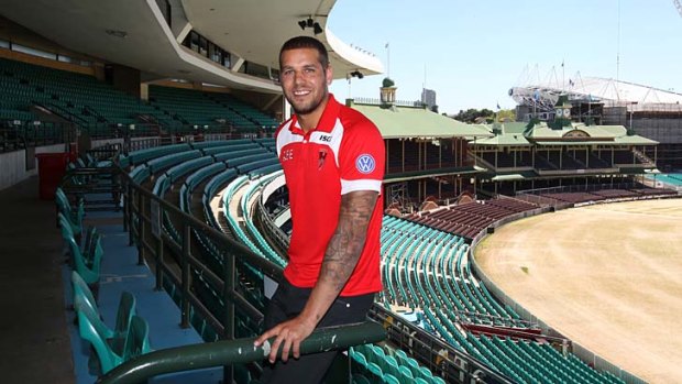 Lance Franklin at the SCG on Wednesday.