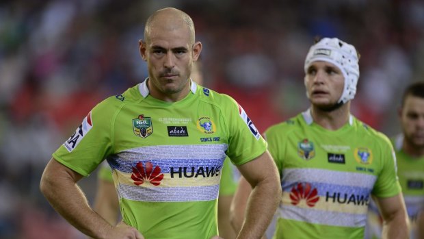 Raiders captain Terry Campese has been left out of the side for the trip to Cronulla.