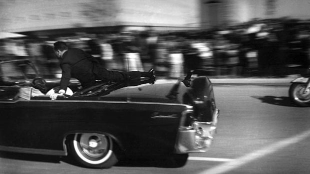 John F Kennedy's limo speeds toward Parkland Hospital moments after he was shot.