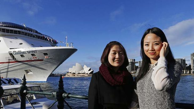 Chinese tourists in Sydney. Nearly 100 million Chinese tourists visited foreign countries last year.